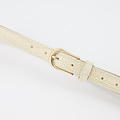 Ava - Croco - Belts with buckles - Ecru -  - Gold