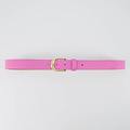 Basic Riem - 3 cm - Classic Grain - Belts with buckles - Pink - T218 - Gold