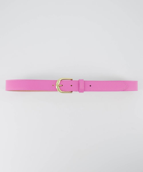 Basic Riem - 3 cm - Classic Grain - Belts with buckles - Pink - T218 - Gold