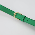 Basic Riem - 3 cm - Classic Grain - Belts with buckles - Green - Kelly Green T6138 - Gold