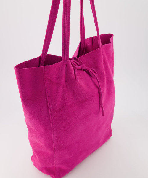 Mia - Suede - Shoulder bags - Pink - Fuchsia 1262 -