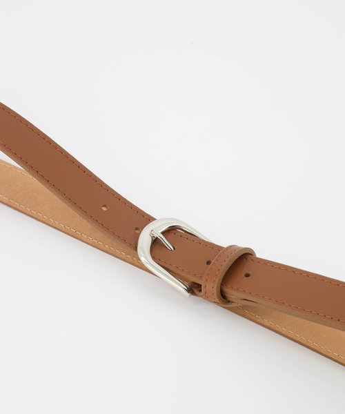 Suus - Classic Grain - Belts with buckles - Cognac - T01 - Zilverkleurig