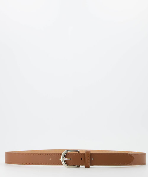 Suus - Classic Grain - Belts with buckles - Cognac - T01 - Zilverkleurig