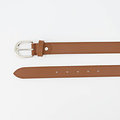 Suus - Classic Grain - Belts with buckles - Cognac - T01 - Zilverkleurig