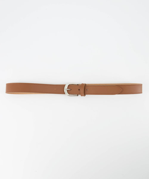 Suus - Classic Grain - Belts with buckles - Cognac - T01 - Zilverkleurig