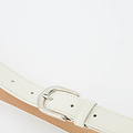 Suus - Classic Grain - Belts with buckles - Ecru - D37 - Zilverkleurig