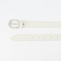 Basic Riem - 3 cm - Classic Grain - Belts with buckles - Beige - Ecru - Silver