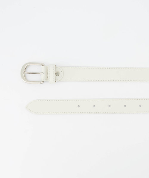 Suus - Classic Grain - Riemen met gesp - Ecru - D37 - Zilverkleurig