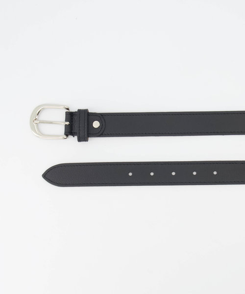 Suus - Classic Grain - Belts with buckles - Black - D28 - Zilverkleurig