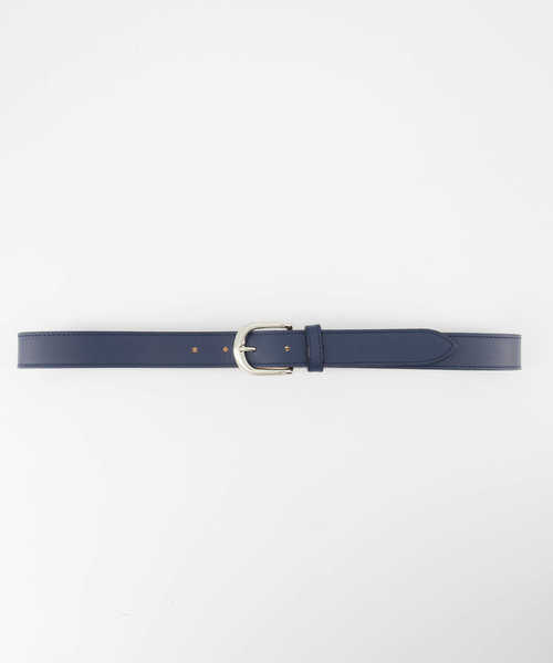 Suus - Classic Grain - Belts with buckles - Blue - Donkerblauw - Zilverkleurig