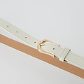 Ava - Classic Grain - Riemen met gesp - Wit  -  - Goudkleurig