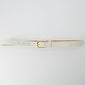 Ava - Classic Grain - Riemen met gesp - Wit  -  - Goudkleurig