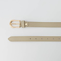 Basic Riem - 2,5 cm - Classic Grain - Belts with buckles - Taupe -  - Gold