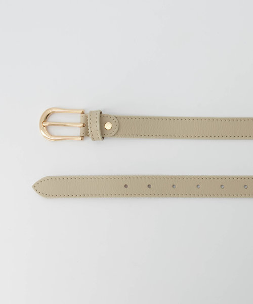 Basic Riem - 2,5 cm - Classic Grain - Riemen met gesp - Taupe -  - Goudkleurig