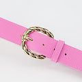 Lorelei - Classic Grain - Belts with buckles - Pink - D103 - Gold