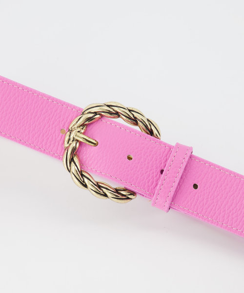 Lorelei - Classic Grain - Belts with buckles - Pink - D103 - Gold