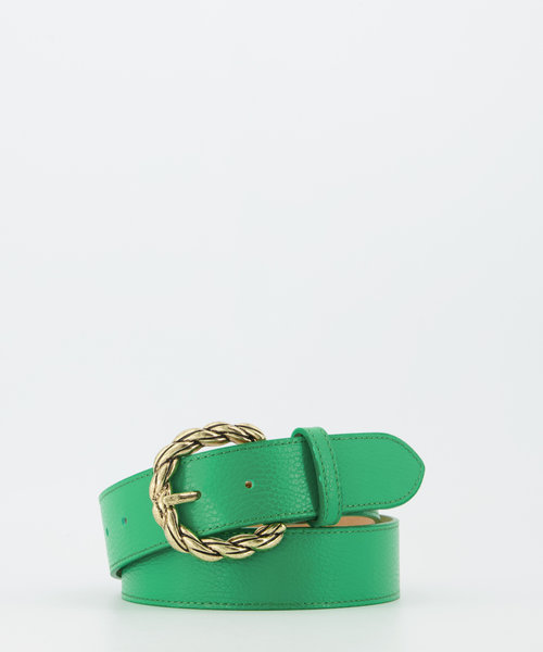 Lorelei - Classic Grain - Belts with buckles - Green - Kelly Green D102 - Gold