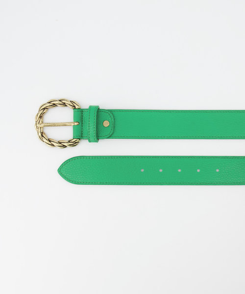 Lorelei - Classic Grain - Belts with buckles - Green - Kelly Green D102 - Gold