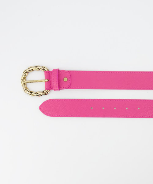 Lorelei - Classic Grain - Belts with buckles - Pink - Magenta D104 - Gold