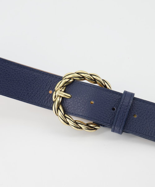 Lorelei - Classic Grain - Belts with buckles - Blue - Navy D108 - Gold