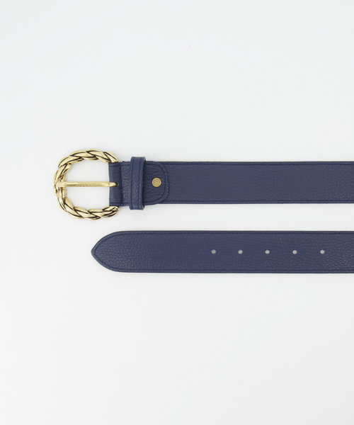 Lorelei - Classic Grain - Belts with buckles - Blue - Navy D108 - Gold