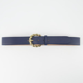 Lorelei - Classic Grain - Riemen met gesp - Blauw - Navy D108 - Goudkleurig