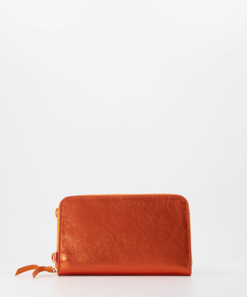 Jackie - Metallic - Wallets - Orange - L520 - Gold