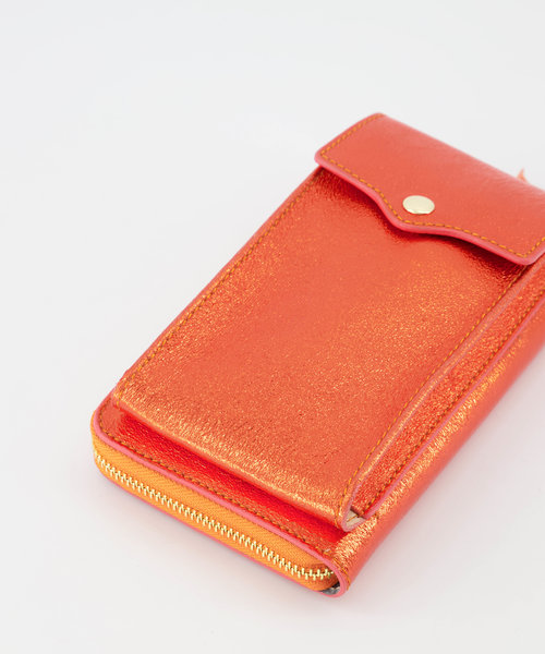 Jackie - Metallic - Wallets - Orange - L520 - Gold