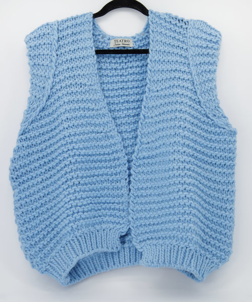 Cherise -  - Gilet - Blue - Lichtblauw -