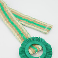 Kos - Raffia - Riemen met gesp - Groen - Kelly Green -