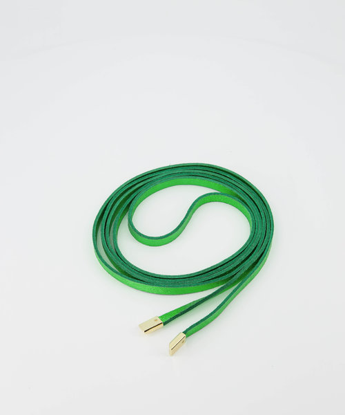 Lucia - Metallic - Wikkelriemen - Groen -  - Goudkleurig