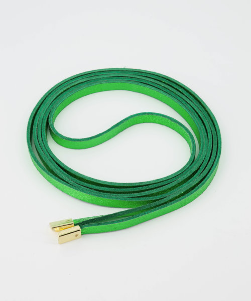 Lucia - Metallic - Wikkelriemen - Groen -  - Goudkleurig