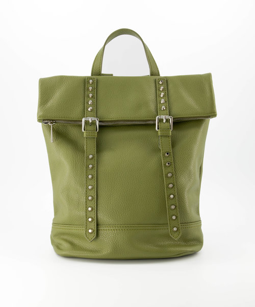 Roza - Classic Grain - Backpacks - Green - Olijfgroen D103 - Silver