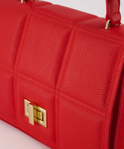 Elena - Classic Grain - Hand bags - Red - T1644 - Gold