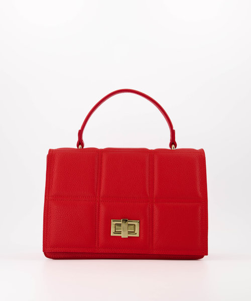 Elena - Classic Grain - Hand bags - Red - T1644 - Gold