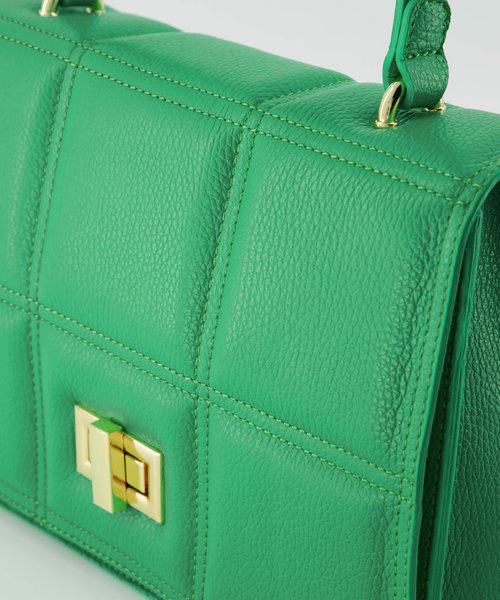 Elena - Classic Grain - Hand bags - Green - Kelly Green D100 - Gold