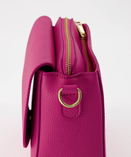 Caro - Classic Grain - Handtassen - Roze - Magenta D102 - Goudkleurig