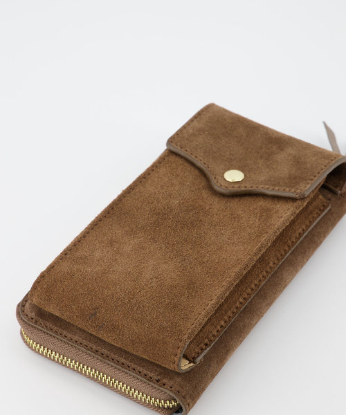 Jackie - Suede - Wallets - Taupe - 24 - Gold