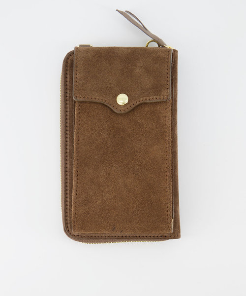 Jackie - Suede - Wallets - Taupe - 24 - Gold