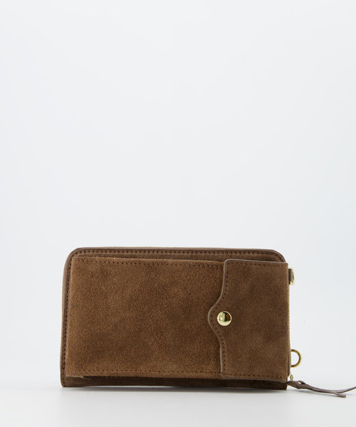 Jackie - Suede - Wallets - Taupe - 24 - Gold