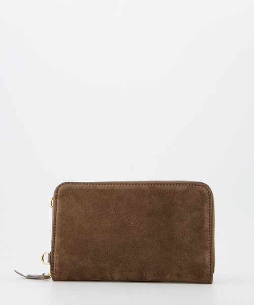 Jackie - Suede - Wallets - Taupe - 24 - Gold