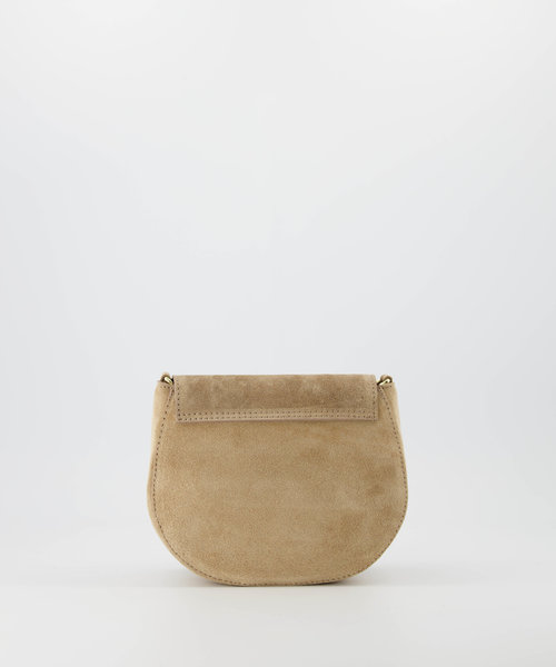 Maud - Suede - Crossbodytassen - Bruin - Zand 04 - Goudkleurig