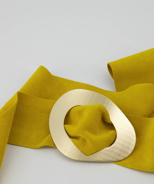 Sulan - Suede - Waist belts - Yellow - A600 - Gold