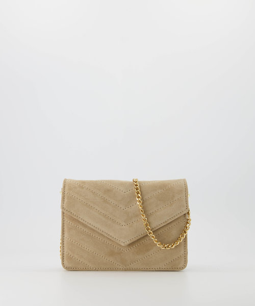 Laurie - Suede - Crossbodytassen - Beige - Zand 04 - Goudkleurig
