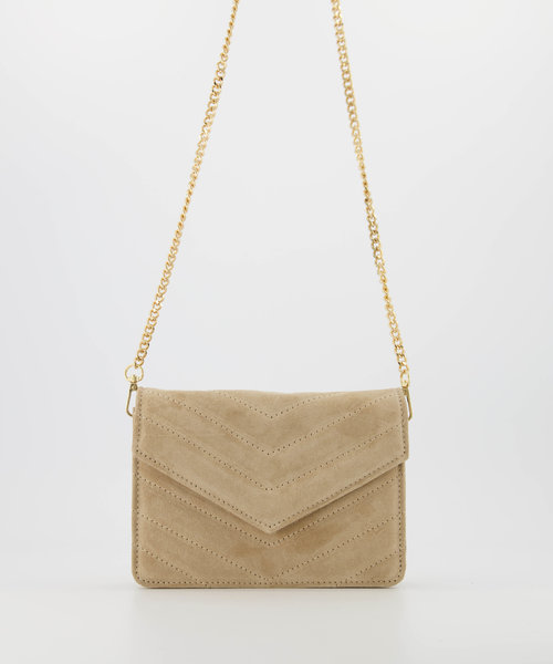 Laurie - Suede - Crossbody bags - Beige - Zand 04 - Gold