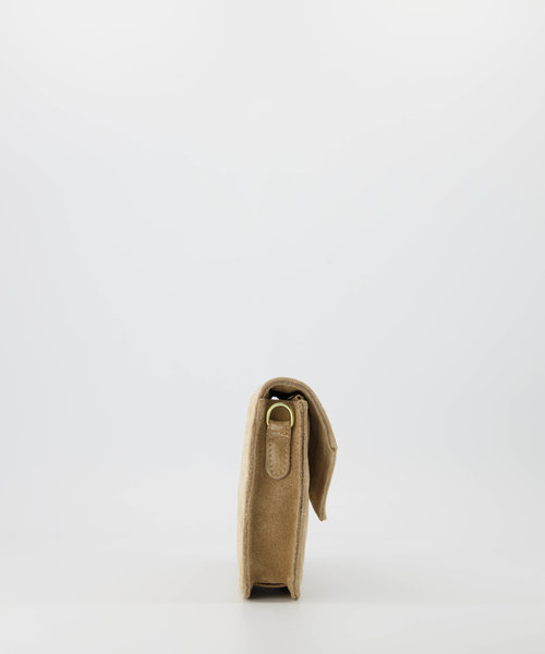 Laurie - Suede - Crossbodytassen - Beige - Zand 04 - Goudkleurig
