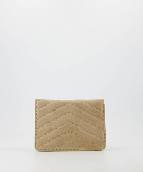 Laurie - Suede - Crossbodytassen - Beige - Zand 04 - Goudkleurig