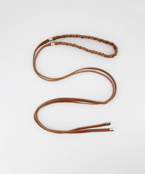 Dora - Sauvage - Wikkelriemen - Bruin - Cognac - Zilverkleurig