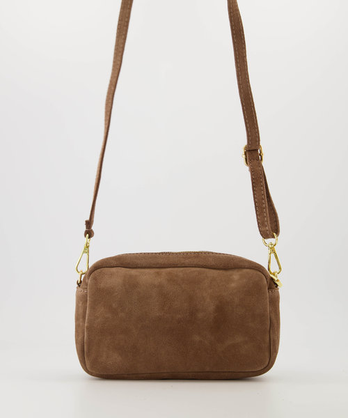 Irene - Suede - Crossbody bags - Brown - Taupe 24 - Gold