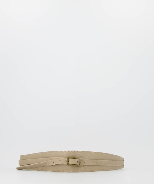 Tessa - Classic Grain - Riemen met gesp - Bruin - Taupe D05 - Bronskleurig